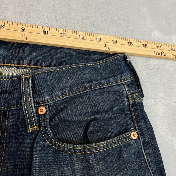 Levi Strauss & Co 527 Slim Bootcut Jeans Mens 30x32 Dark Wash Denim 527-0493 - Picture 6 of 12